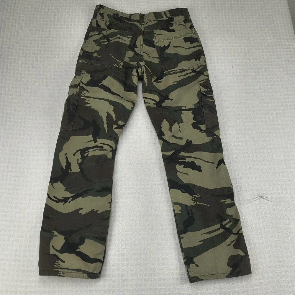 Wrangler Mens Relaxed Fit Fleece Lined Camo‎ Cargo Pants 30x30 Green 70FEW4M